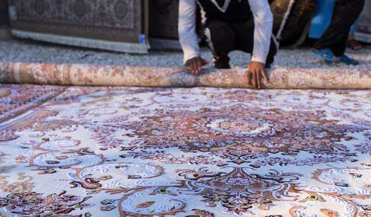 روش اصولی لول کردن قالی در قالیشویی جنتآباد 